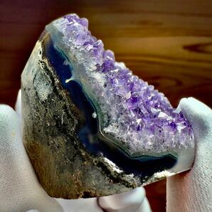 アメジスト ドーム クラスター 紫水晶 レインボー 虹 ウルグアイ産 天然石 原石 鉱物 鉱物標本 石の画像3