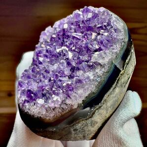 アメジスト ドーム クラスター 紫水晶 レインボー 虹 ウルグアイ産 天然石 原石 鉱物 鉱物標本 石の画像4