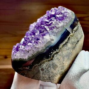 アメジスト ドーム クラスター 紫水晶 レインボー 虹 ウルグアイ産 天然石 原石 鉱物 鉱物標本 石の画像5