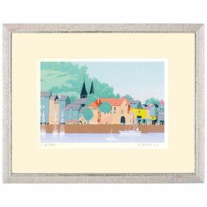 Art hand Auction Kotaro Yoshioka Hafen von Honfleur Siebdruck gerahmte Gemälde Landschaft Neu signiert Südfrankreich Europa Hafenstadtlandschaft [YKDK-14], Kunstwerk, drucken, Siebdruck