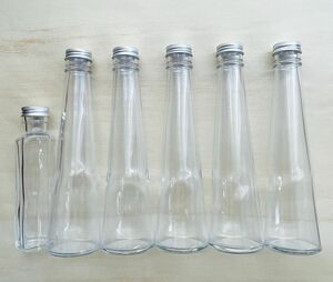 ハーバリウム瓶 6本セット ハート100ml テーパー200ml ⑪ 