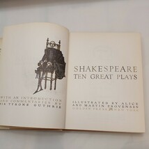 zaa-mb16♪「TEN GREAT PLAYS」Shakespeare（シェイクスピア）Alice & Martin Provensen（プロヴェンセン夫妻）GOLDEN PRESS 1962年 502p_画像4