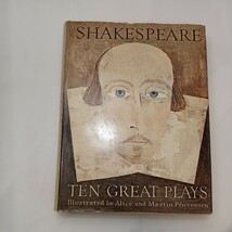 zaa-mb16♪「TEN GREAT PLAYS」Shakespeare（シェイクスピア）Alice & Martin Provensen（プロヴェンセン夫妻）GOLDEN PRESS 1962年 502p_画像1