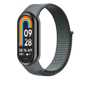 2個セット Xiaomi Smart Band8 グレー 替えベルト バンド ナイロン ループ スポーツバンド ナイロンベルト 交換ベルト シャオミ band8