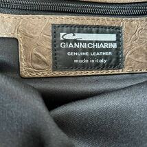 GIANNI CHIARINI ジャンニキャリーニ ショルダーバッグ ハンドバッグ レザー 2way 2WAY 本革 クロコダイル イタリア製 ITALY 型押し_画像8