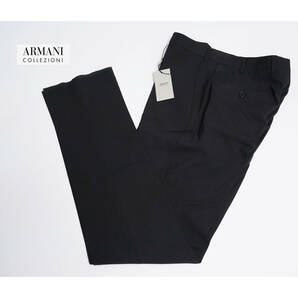 年中使用可能 新品未使用 ARMANI COLLEZIONIアルマーニコレツィオーニ 究極のテーパードスラックス パンツ 46サイズ Sサイズ ブラック