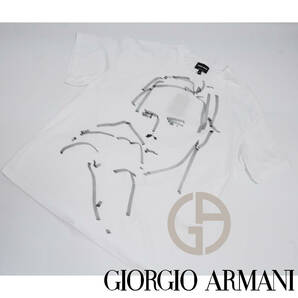 オーバーサイズデザイン 新品未使用 極上の質感 GIORGIO ARMANI Tシャツ カットソー 48サイズ Mサイズ ホワイト ジョルジオアルマーニ半袖 