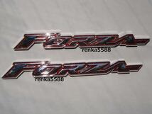 フォルツァ FORZA MF06 MF08 メッキ レッド エンブレム セット_画像2