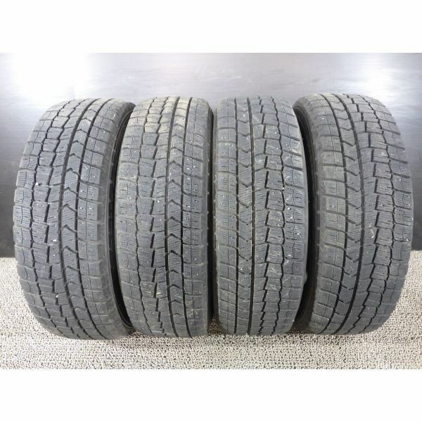 ダンロップ WINTER MAXX WM02 185/65R15 4本SET◎2020年製9分山スタッドレス◎中古 4本に若干のブロックシワ有◎旭川手渡し可◎アクア等に