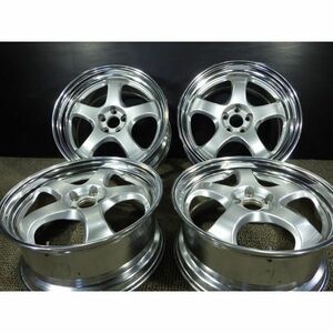 WORK MEISTER S1R / 社外アルミホイール 18x8.0JJ/9.0JJ 5穴 100 +45 Φ59 4本SET◎中古 2本にガリ傷あり◎旭川手渡し可