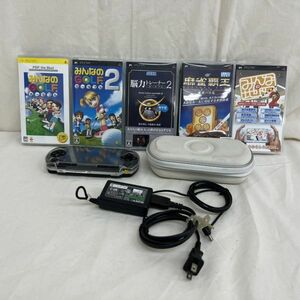 P448-H15-2788 SONY ソニー PSP 本体 PSP1000/FJ1835641 ソフト5本付き みんなのGOLF 麻雀覇王 みんなの地図