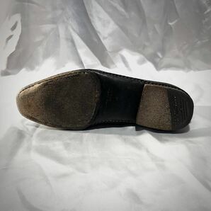 Hermes knot loafers エルメス 革靴 シューズ ローファー モカシン スリッポン シボ革 レザー 黒 41 26cmの画像9
