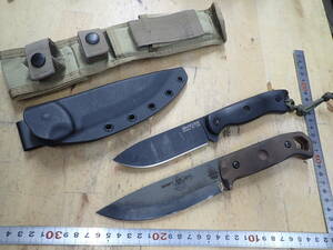 『I19D』TOPS KA-BAR トップス ケーバー シースナイフ 2本（2点）まとめてセット BUSHCRAFT BK-16