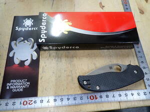 『J03R』未使用★SPYDERCO スパイダルコ C123CFPCL SAGE 5 カーボンファイバー/G-10 CPM S30V