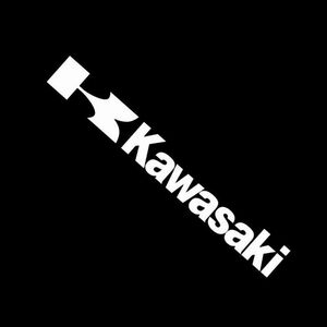 カワサキ　KAWASAKI 　バイク　車　汎用ステッカー　簡単張り付け　白 　ホワイト　2枚セット