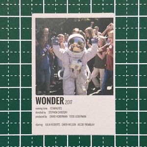 ステッカー 防水 おしゃれ 感動 映画　ワンダー 君は太陽　Wonder　宇宙服