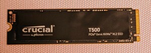 中古 Crucial T500 CT1000T500SSD8 M2.SSD pcie 4.0 1TB SSD ケース付 nvme