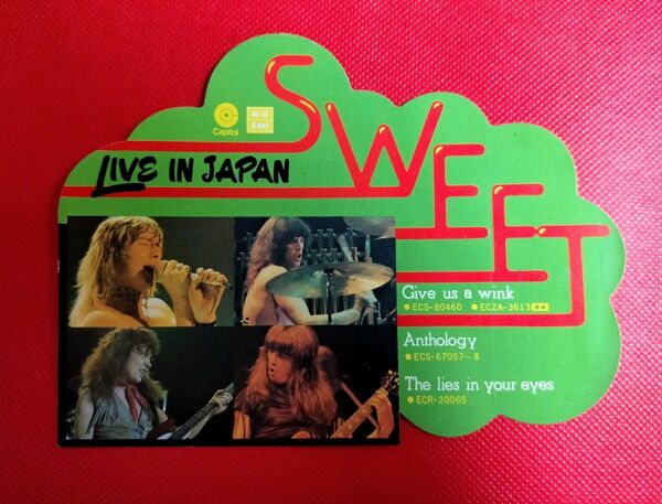 英ロックバンド Sweet Live in Japan ステッカー(紙製)