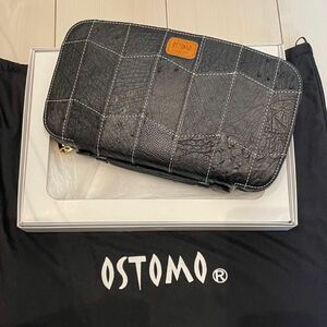 ostomo オーストリッチ　クラッチバッグ　 ポーチ セカンドバッグ　財布　長財布