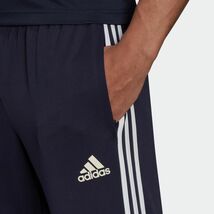 ★アディダス adidas 新品 定番 メンズ 吸汗速乾 スリムテーパードカット ロングパンツ ジャージ 紺 Lサイズ [H288981N-L] 四 弐★QWER★_画像3