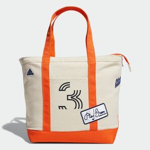 ★アディダス ゴルフ adidas GOLF 新品 エンブレム 刺しゅう コットン ラウンド トートバッグ バッグ BAG 鞄 かばん [HG8236] 六★QWERの画像1