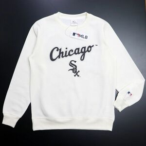 ★シカゴ ホワイトソックス White Sox MLB 新品 メンズ 保温 裏起毛 スウェット トレーナー Lサイズ [C0361MAT-N9-L] 一 三 弐★QWER★