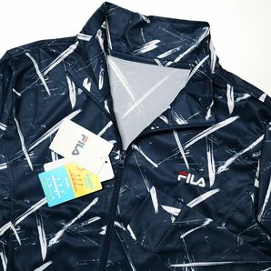 ★フィラ FILA 新品 メンズ 吸水速乾 UVプロテクト 水陸両用 ラッシュガード ジャケット 紺 XLサイズ [413313-NV-LL] 一 二 参★QWERの画像1