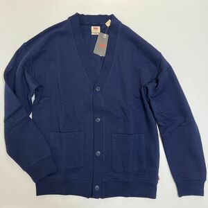 ★リーバイス LEVIS 新品 メンズ 人気 スウェット カーディガン 紺 XLサイズ[A6884-0003-JXL] 二 参★QWER★