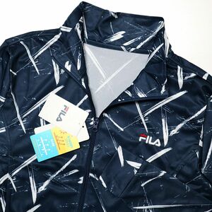 ★フィラ FILA 新品 メンズ 吸水速乾 UVプロテクト 水陸両用 ラッシュガード ジャケット 紺 Mサイズ [413313-NV-M] 一 二 壱★QWER