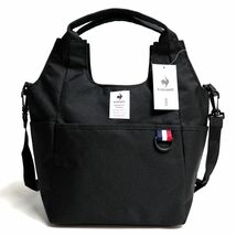 ★ルコック le coq sportif 新品 ポケットいっぱい 2WAY スウェット ショルダーバッグ トート バッグ 鞄 BAG 黒[36231-001]一 六★QWER■_画像2