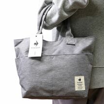 ★ルコック le coq sportif 新品 便利 ポケットいっぱい シンプル トートバッグ ハンドバッグ BAG 鞄 バッグ 灰 [36367-010]一 六★QWER★_画像1