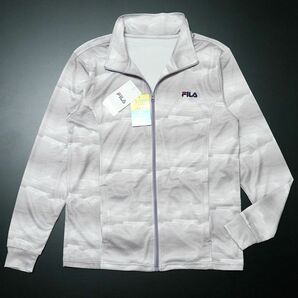 ★フィラ FILA 新品 メンズ 吸水速乾 ドライ UVプロテクト 快適 トレーニング ジャケット Lサイズ [413311-LGY-L] 一 二 弐★QWERの画像3