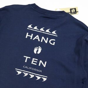 ★ハンテン HANGTEN 新品 メンズ 快適 カジュアル バックプリント 長袖 ロング Tシャツ ロンT Lサイズ [SN402-BL4-L] 一 三 弐★QWER