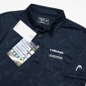 ●送料390円可能商品 ヘッド ゴルフ HEAD GOLF 新品 メンズ 吸水速乾 消臭 抗菌防臭 半袖 ポロシャツ 紺 [1232115C2H-74-L]一 三 弐★QWER