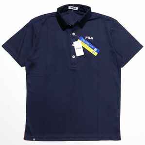 ●送料390円可能商品 フィラ ゴルフ FILA GOLF 新品 メンズ 吸水速乾 UVCUT 半袖 ポロシャツ 紺 M[747684-NV-M]一 三 壱★QWER QQAA-18の画像3