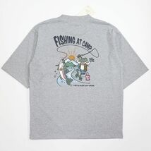 ●送料390円可能商品 ロゴス LOGOS アウトドア 新作 ビッグシルエット オーバーサイズ Tシャツ Lサイズ[SMSKLD147A-GRY-L]一 三 弐★QWER★_画像1