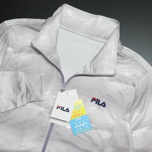 ★フィラ FILA 新品 メンズ 吸水速乾 ドライ UVプロテクト 快適 トレーニング ジャケット Mサイズ [413311-LGY-M] 一 二 壱★QWER