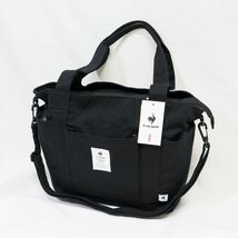 ★ルコック le coq sportif 新品 便利 ポケットいっぱい シンプル ショルダー トートバッグ BAG 鞄 バッグ 黒 [36237-001]一 六★QWER★_画像2