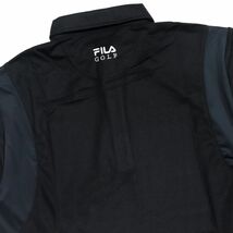 ●送料390円可能商品 フィラ ゴルフ FILA GOLF 新品 メンズ 吸水速乾 UVCUT 半袖 ポロシャツ 黒 M[749644G-BK-M]一 三 壱★QWER QQAA-18_画像3