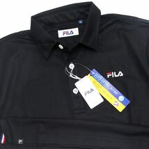 ●送料390円可能商品 フィラ ゴルフ FILA GOLF 新品 メンズ 吸水速乾 UVCUT 半袖 ポロシャツ 黒 M[749644G-BK-M]一 三 壱★QWER QQAA-18_画像1