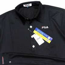 ●送料390円可能商品 フィラ ゴルフ FILA GOLF 新品 メンズ 吸水速乾 UVCUT 半袖 ポロシャツ 黒 M[747684-BK-M]一 三 壱★QWER QQAA-18_画像1