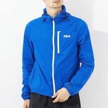 ★フィラ FILA 新品 メンズ 軽量 撥水 持ち運び簡単！ ポケッタブル ジップ パーカー ジャケット Lサイズ [419919-BLU-L] 一 二 弐★QWER_画像3