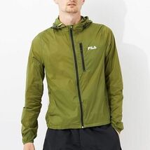 ★フィラ FILA 新品 メンズ 軽量 撥水 持ち運び簡単！ ポケッタブル ジップ パーカー ジャケット Mサイズ [419919-GRN-M] 一 二 壱★QWER_画像3