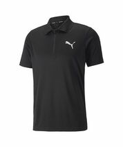 ●送料390円可能商品 プーマ PUMA 新品 メンズ 吸水速乾 快適 RTG ハーフジップ 半袖 ポロシャツ 黒 Mサイズ[848671-01-M] 三 壱★QWER_画像1