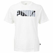 ●送料390円可能商品 プーマ PUMA 新品 メンズ ロゴ入り グラフィック コットン 半袖 Tシャツ 白 Lサイズ [678472-02-L] 三 弐★QWER★_画像1