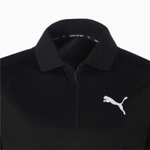 ●送料390円可能商品 プーマ PUMA 新品 メンズ 吸水速乾 快適 RTG ハーフジップ 半袖 ポロシャツ 黒 XLサイズ[848671-01-XL] 三 参★QWER_画像2