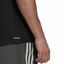 ●送料390円可能商品 アディダス ADIDAS 新品 メンズ 吸汗速乾 スポーツ トレーニング 半袖 Tシャツ 黒 Mサイズ [GR0514-M]三 壱★QWER_画像4