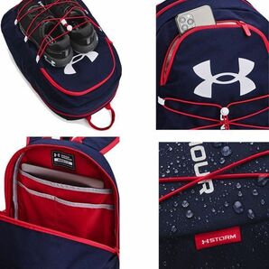 ★アンダーアーマー UNDERARMOUR UA 新品 撥水 収納力 リュックサック バックパック デイパック バッグ 鞄 紺[1364181-411] 六★QWER★の画像2