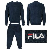 ★フィラ ゴルフ FILA GOLF 新品 メンズ 保温 防寒 もこもこ 上下セット SET スーツ 紺 L [781400GNV1N-L] 一 五 弐★QWER_画像2