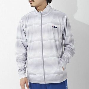 ★フィラ FILA 新品 メンズ 吸水速乾 ドライ UVプロテクト 快適 トレーニング ジャケット Lサイズ [413311-LGY-L] 一 二 弐★QWER